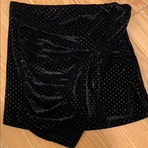 Zara Velvet Mini Skirt Size Large New